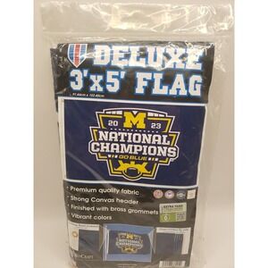 WinCraft Michigan Wolverines 2023 National Champions Deluxe Flag 3x5 Football
